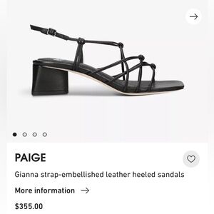 PAIGE Black Strappy Block Heel Sandals